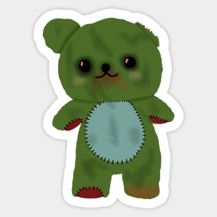 Zombie creepy kawaii teddy bear Sticker